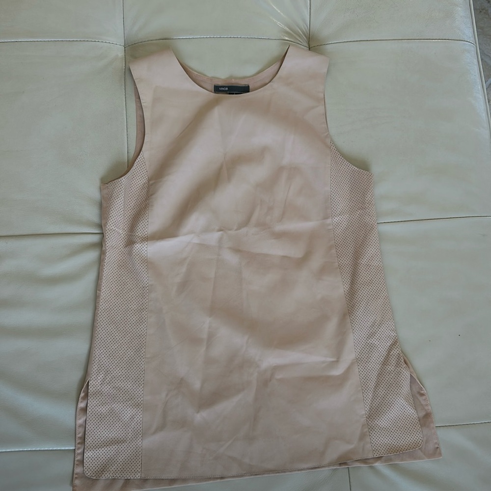 Vince leather top size 0
